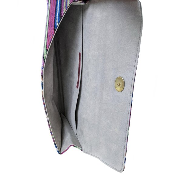 Estée Lauder x Missoni Signature Chevron Print Multicolor Clutch Bag - Picture 4 of 15